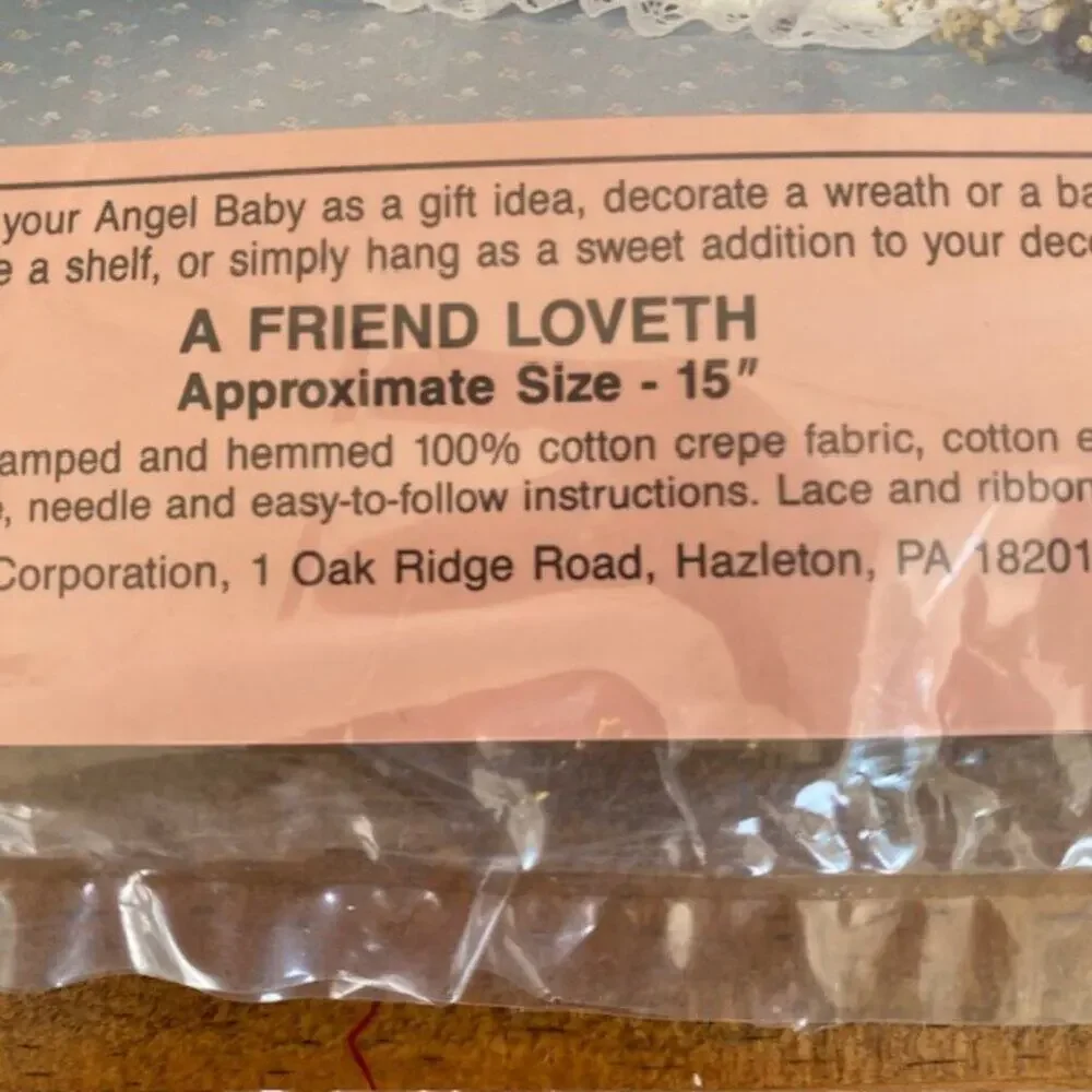 VTG 1992 Gallery of Stitches by Bucilla Angel Babies 33220 A friend Loveth Kit